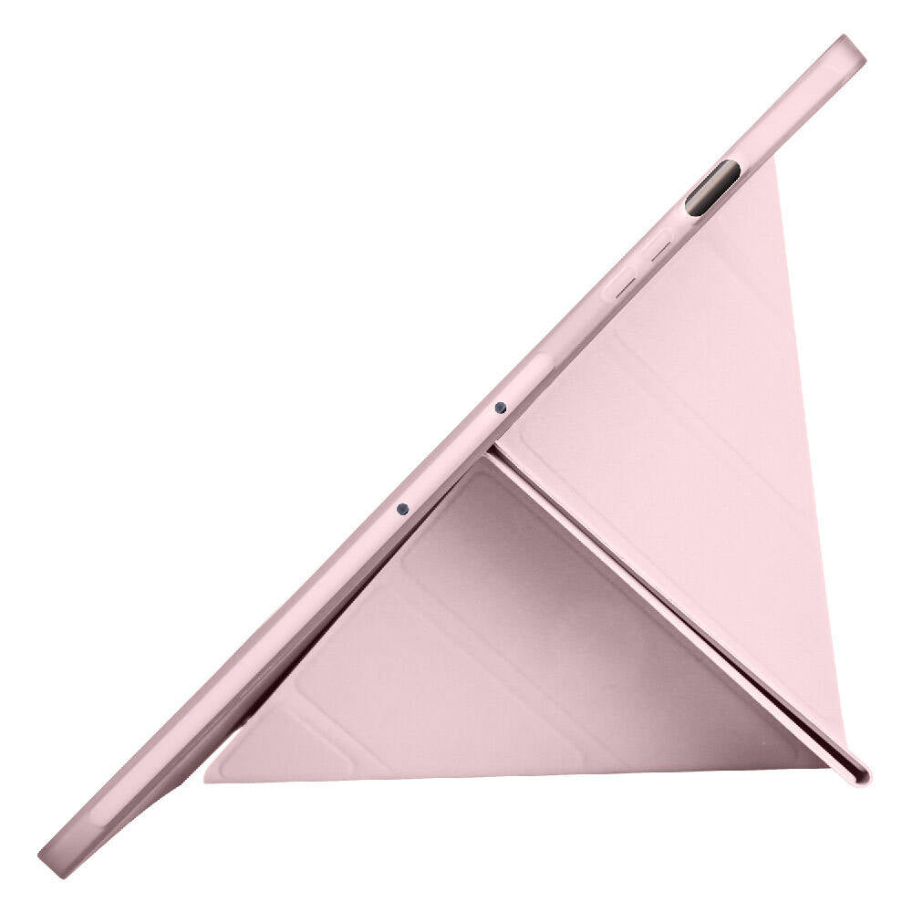 Galaxy Tab S10 Plus Case Zore Tri Folding Stand Case with Pen Compartment Red 