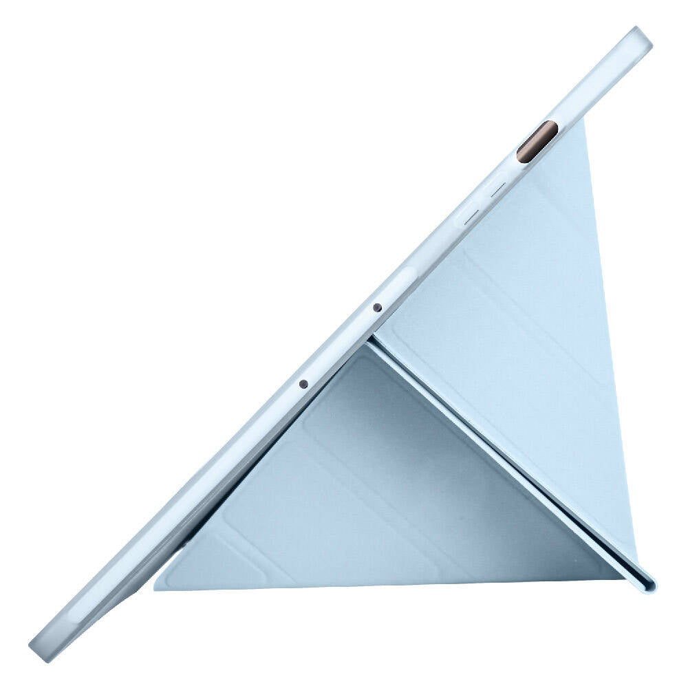 Galaxy Tab S10 Plus Case Zore Tri Folding Stand Case with Pen Compartment Blue 
