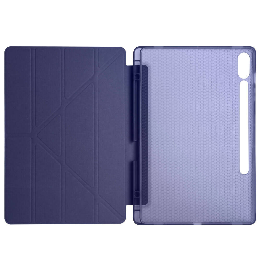 Galaxy Tab S10 Plus Case Zore Tri Folding Stand Case with Pen Compartment Dark Green 