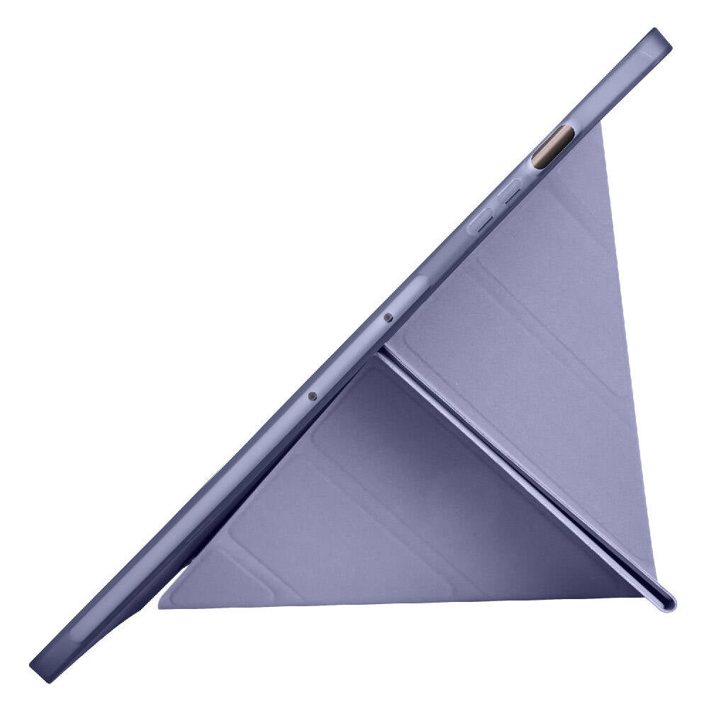 Galaxy Tab S10 Plus Case Zore Tri Folding Stand Case with Pen Compartment Gray 