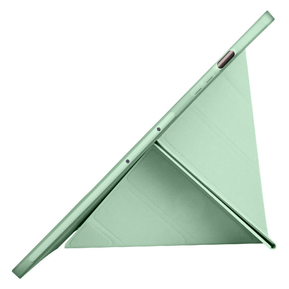 Galaxy Tab S10 Plus Case Zore Tri Folding Stand Case with Pen Compartment Rose Gold 