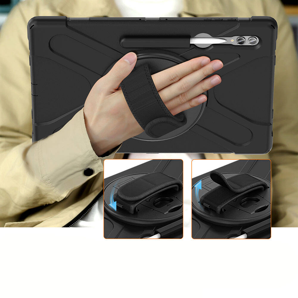 Galaxy Tab S10 Ultra Zore Defender Tablet Silikon Siyah