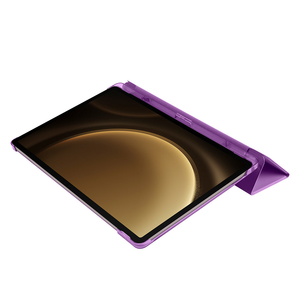 Galaxy Tab S9 FE Plus Zore Smart Cover with Pen Compartment and Stand 1-in-1 Case Lilac