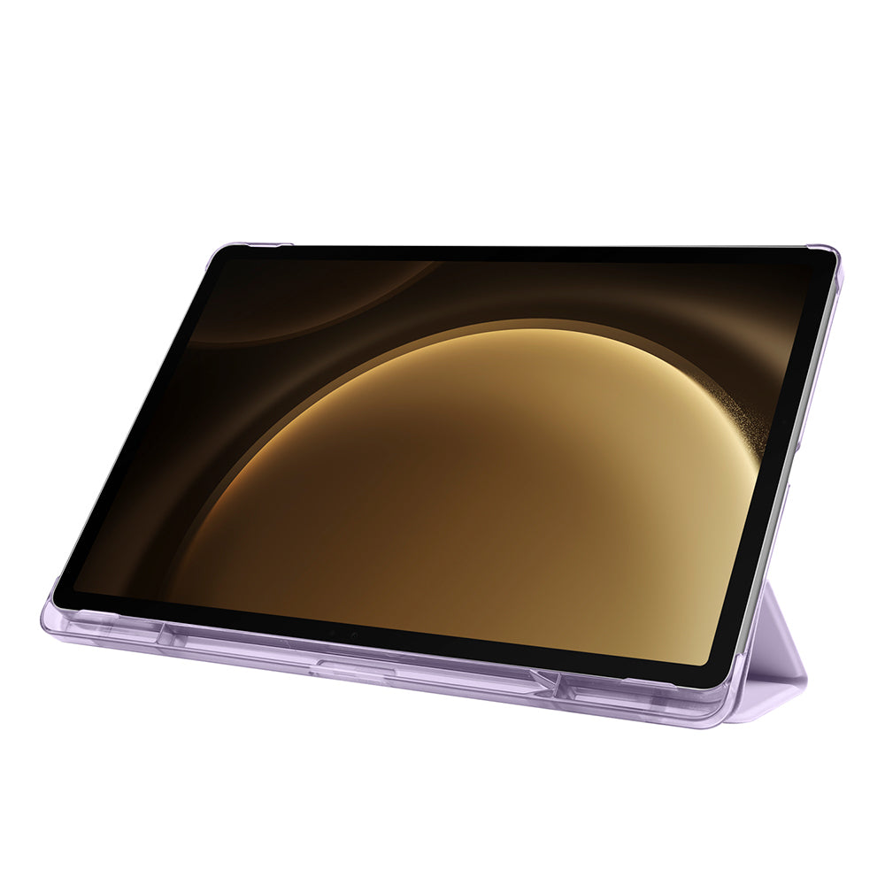 Galaxy Tab S9 FE Plus Zore Smart Cover with Pen Compartment and Stand 1-in-1 Case Lilac