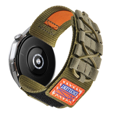 Galaxy Watch 46mm Zore KRD-112 22mm Orbital Braided Rope Design Nylon Fabric Mesh Strap Black 