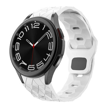 Galaxy Watch 5 40mm Zore KRD-116 20mm Football Patterned Sports Design Silicone Strap Gray-Orange 