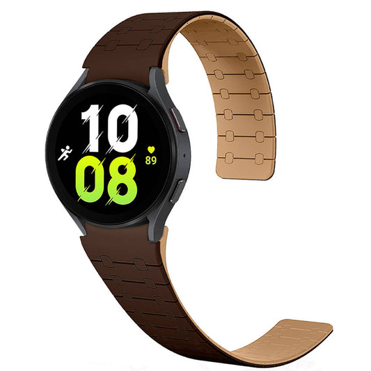 Galaxy Watch 5 44mm Zore KRD-111 20mm Striped Patterned Silicone Strap Brown 