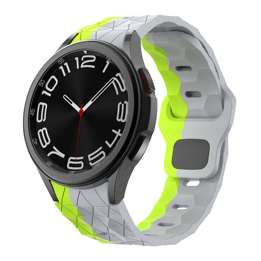 Galaxy Watch 5 Pro 45mm Zore KRD-116 20mm Football Patterned Sports Design Silicone Strap Gray-Green 