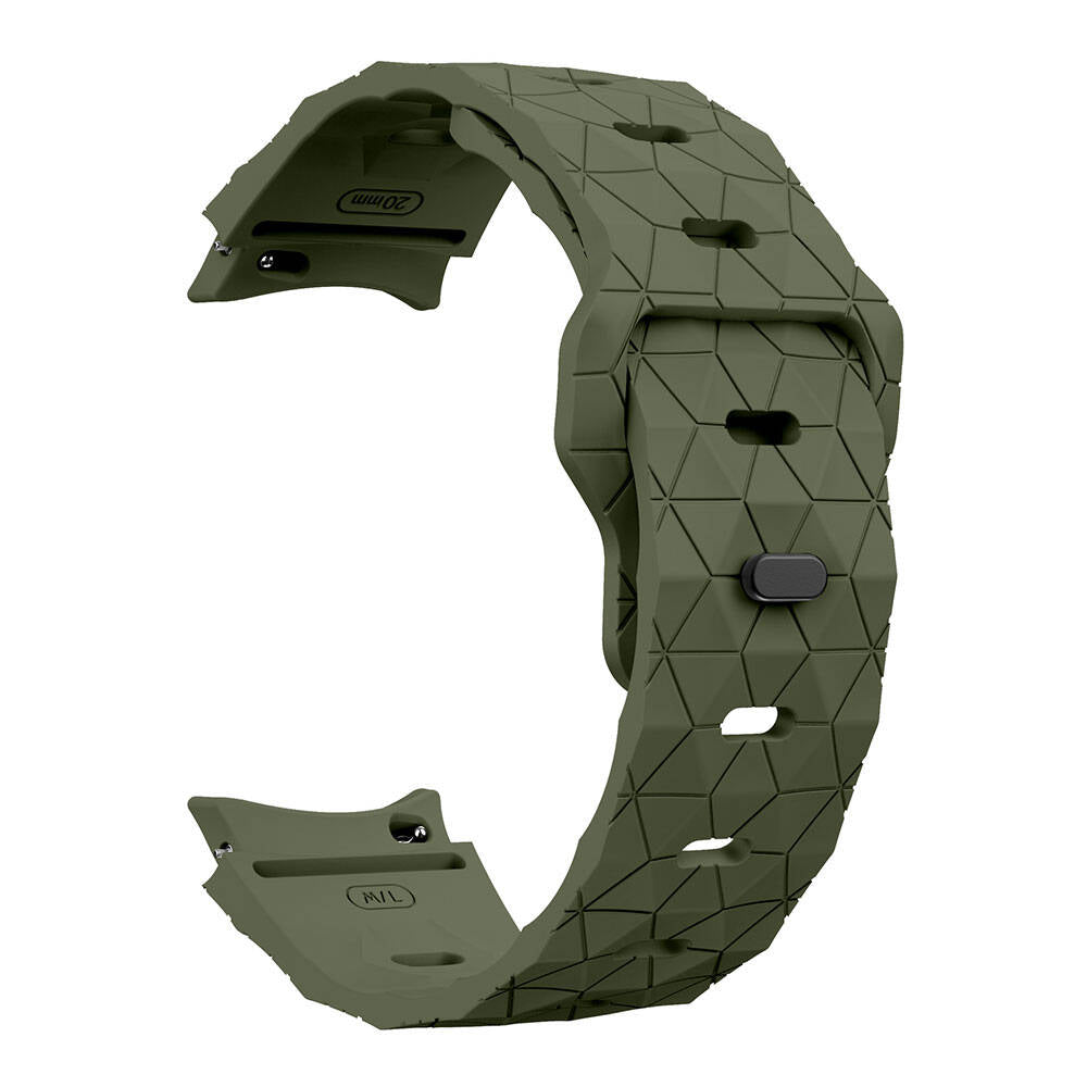 Galaxy Watch 6 44mm Zore KRD-116 20mm Football Patterned Sports Design Silicone Band Green 