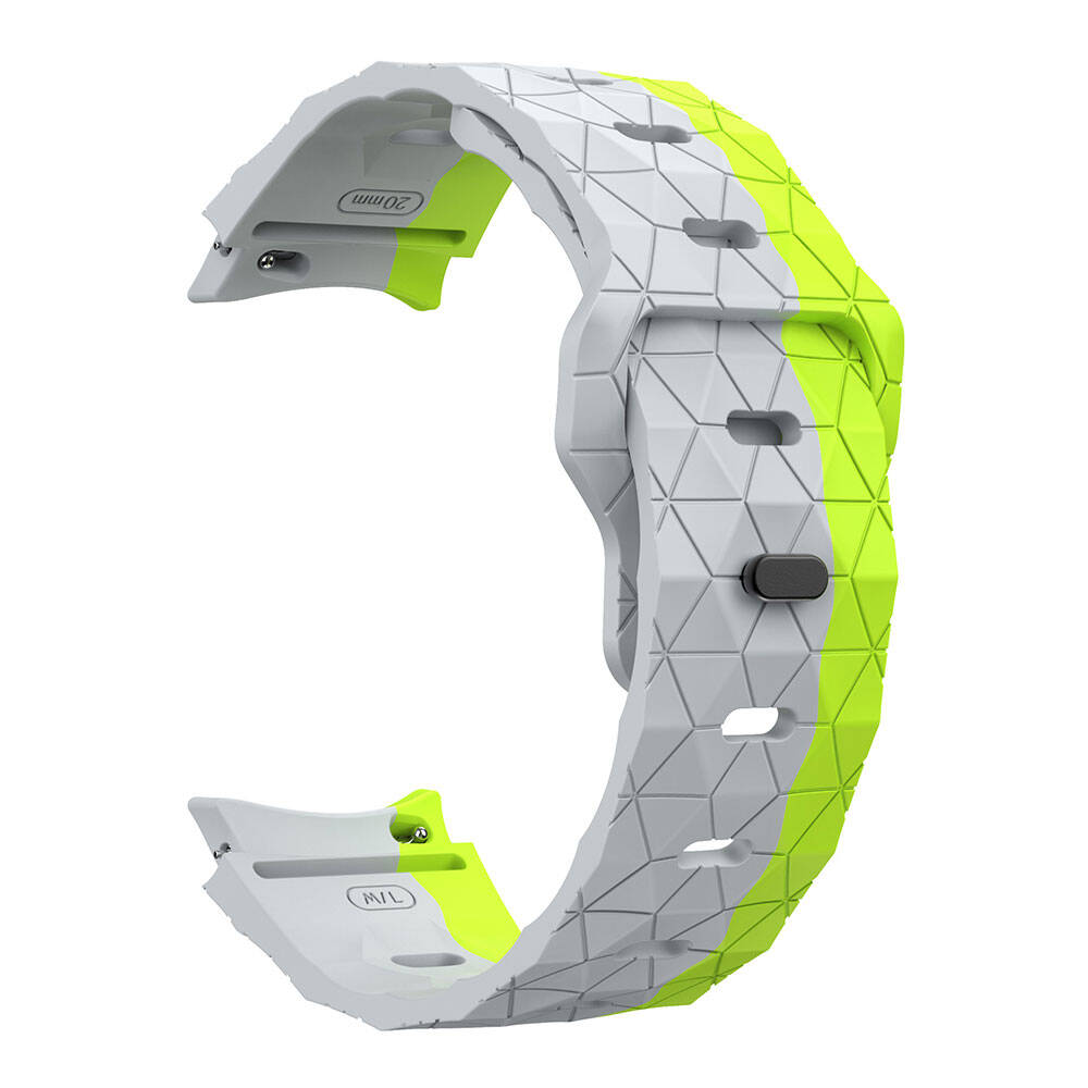 Galaxy Watch 6 44mm Zore KRD-116 20mm Football Patterned Sports Design Silicone Band Green 