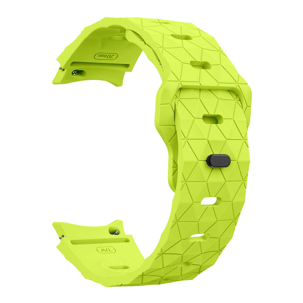 Galaxy Watch 6 44mm Zore KRD-116 20mm Football Patterned Sports Design Silicone Band Green 
