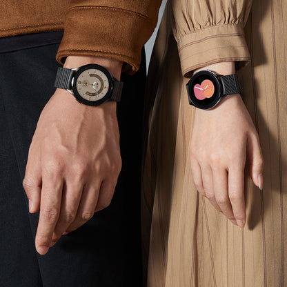 Galaxy Watch 7 40mm Karbon Fiber Pitaka Modern Serisi Black-Grey Twill Kordon Siyah-Gri