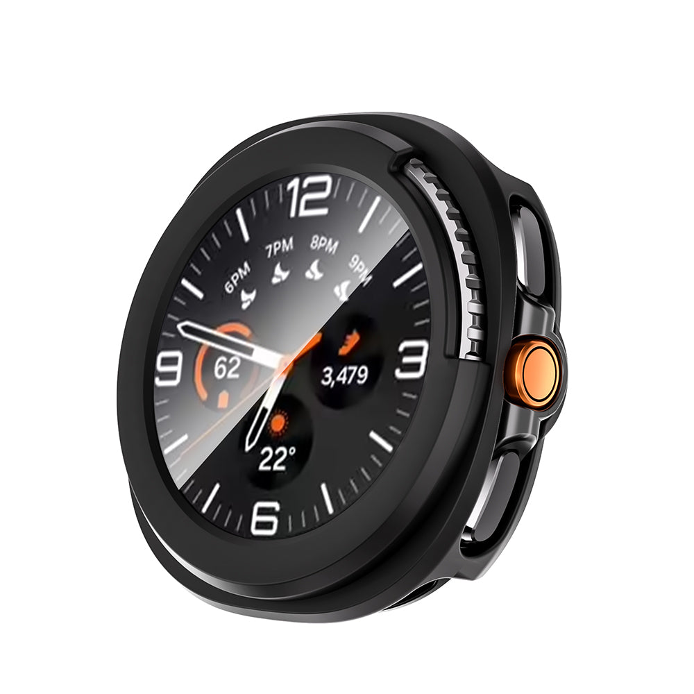 Galaxy Watch 8 Classic 46mm Hard PC Case and Screen Protector Zore Watch Gard 39 Silver 