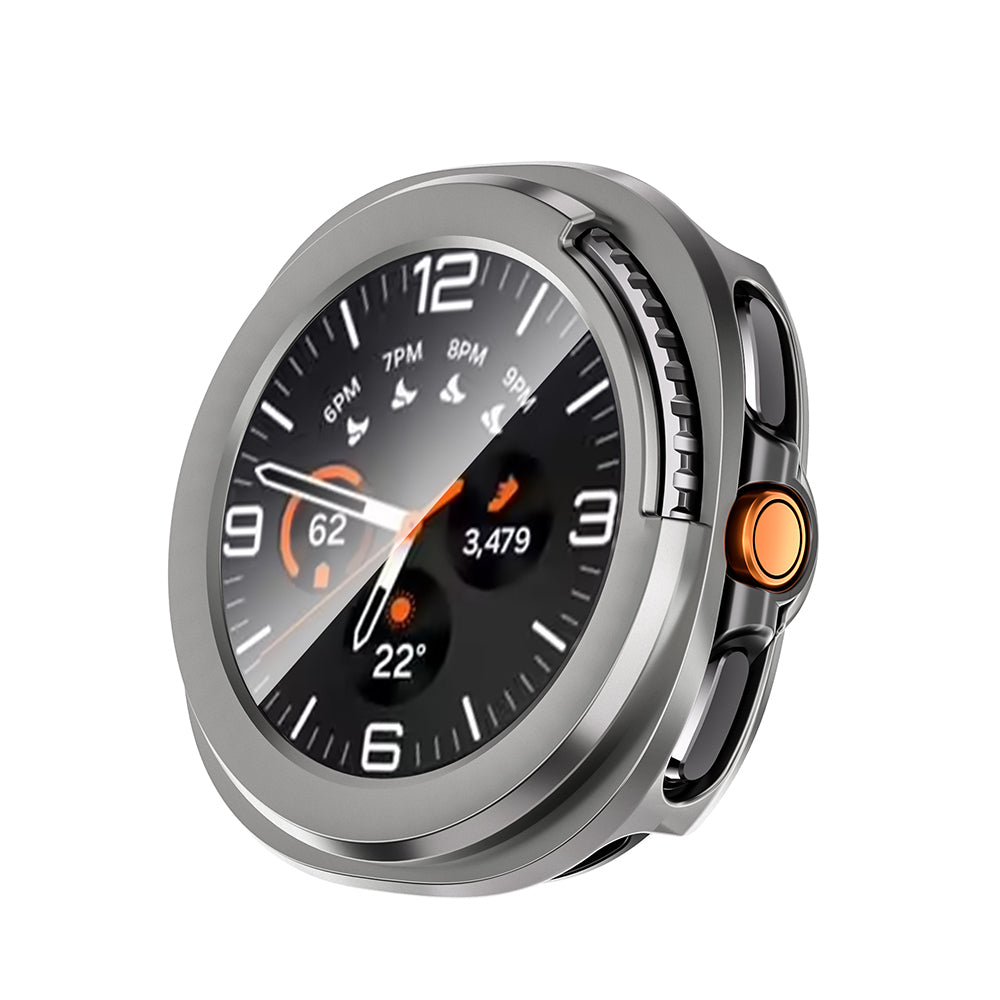 Galaxy Watch 8 Classic 46mm Sert PC Kasa ve Ekran Koruyucu Zore Watch Gard 39 Titanyum