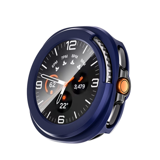 Galaxy Watch 8 Classic 46mm Hard PC Case and Screen Protector Zore Watch Gard 39 Navy Blue 