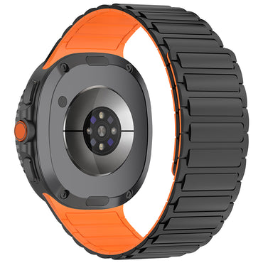 Galaxy Watch 8 Zore KRD-146 Silicone Band Strap Black-Orange 