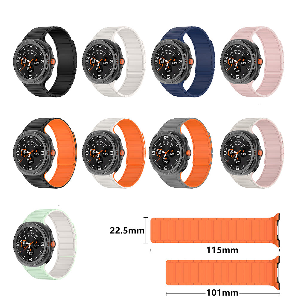Galaxy Watch 8 Zore KRD-146 Silicone Band Strap Starlight-Orange 