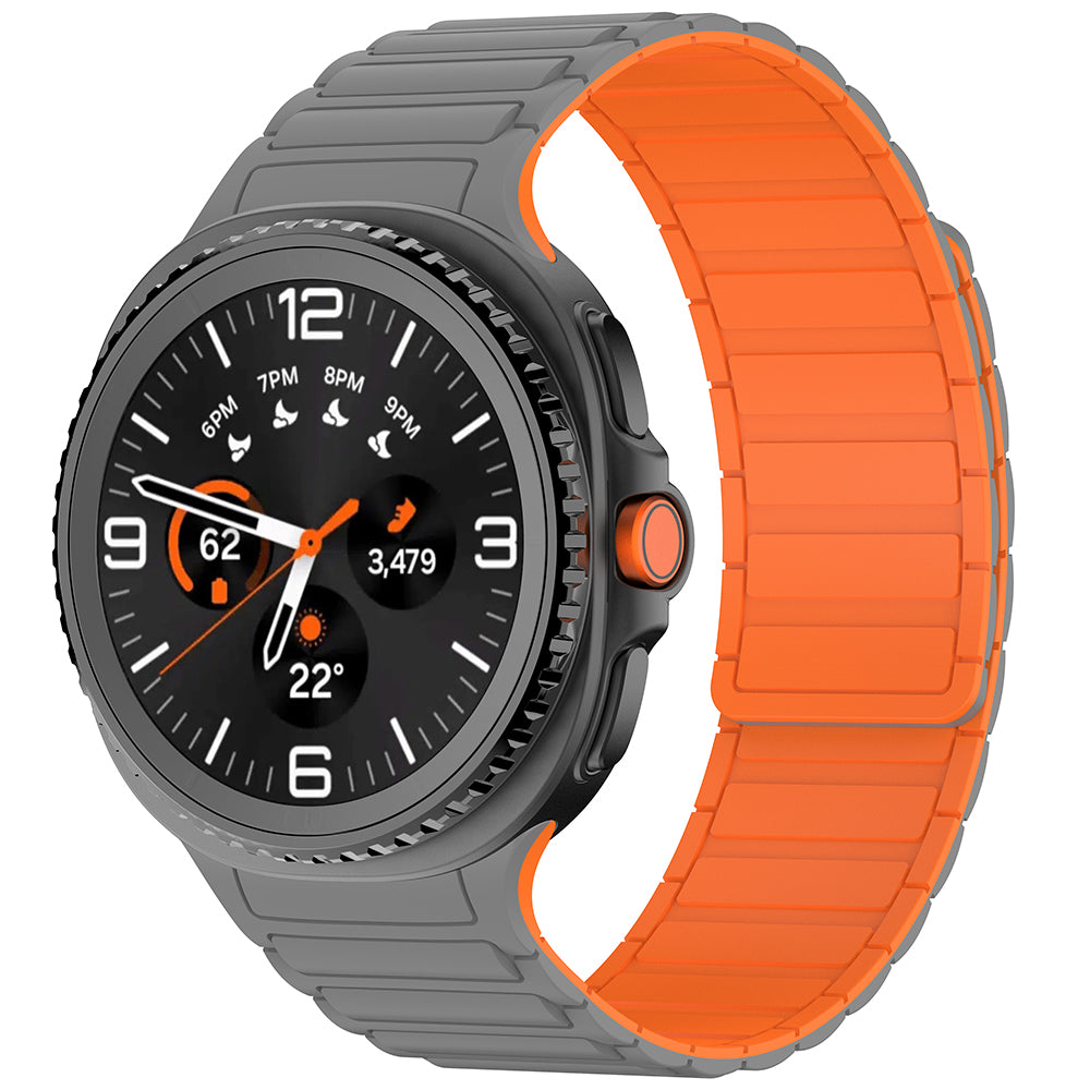 Galaxy Watch 8 Zore KRD-146 Silicone Band Strap Starlight-Orange 