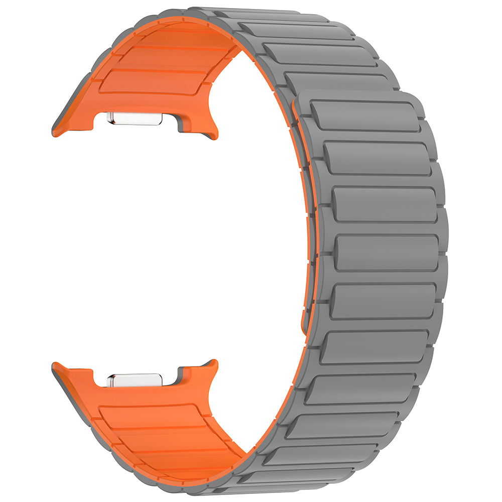 Galaxy Watch 8 Zore KRD-146 Silicone Band Strap Starlight-Orange 