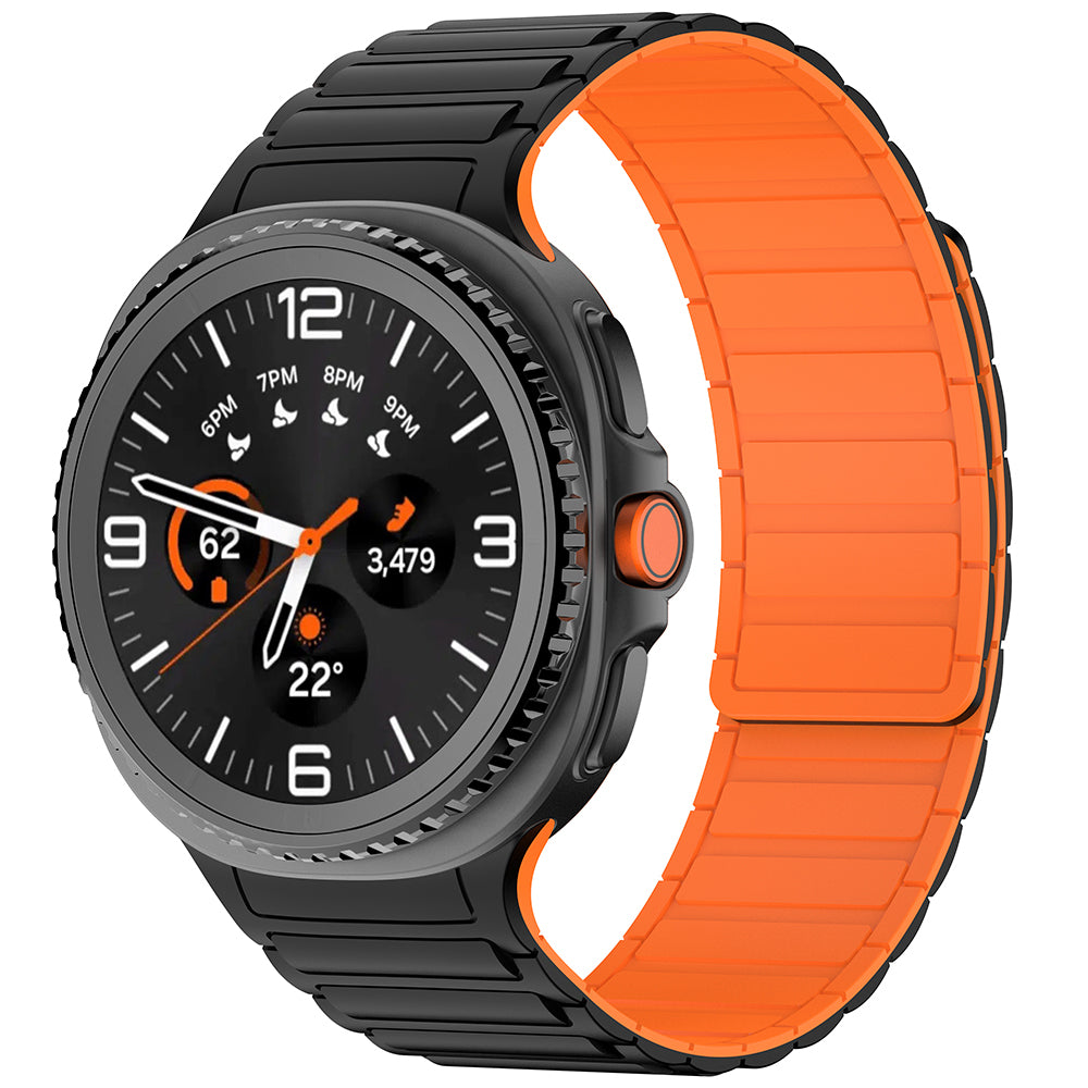 Galaxy Watch 8 Zore KRD-146 Silicone Band Strap Starlight-Orange 