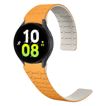 Galaxy Watch 6 40mm Zore KRD-111 20mm Striped Patterned Silicone Band Green 