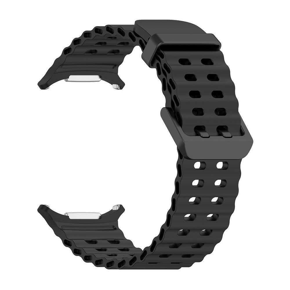 Galaxy Watch Ultra 47mm Zore KRD-118 Serrated Design Silicone Strap Navy Blue 
