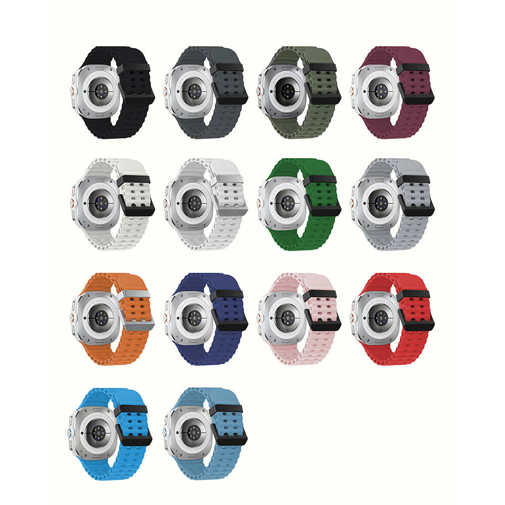 Galaxy Watch Ultra 47mm Zore KRD-118 Serrated Design Silicone Band Starlight 