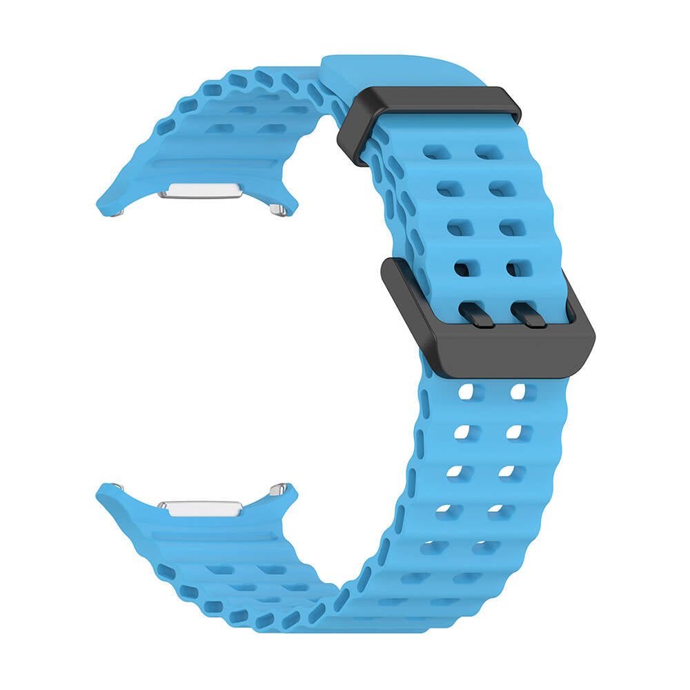 Galaxy Watch Ultra 47mm Zore KRD-118 Serrated Design Silicone Band Orange 
