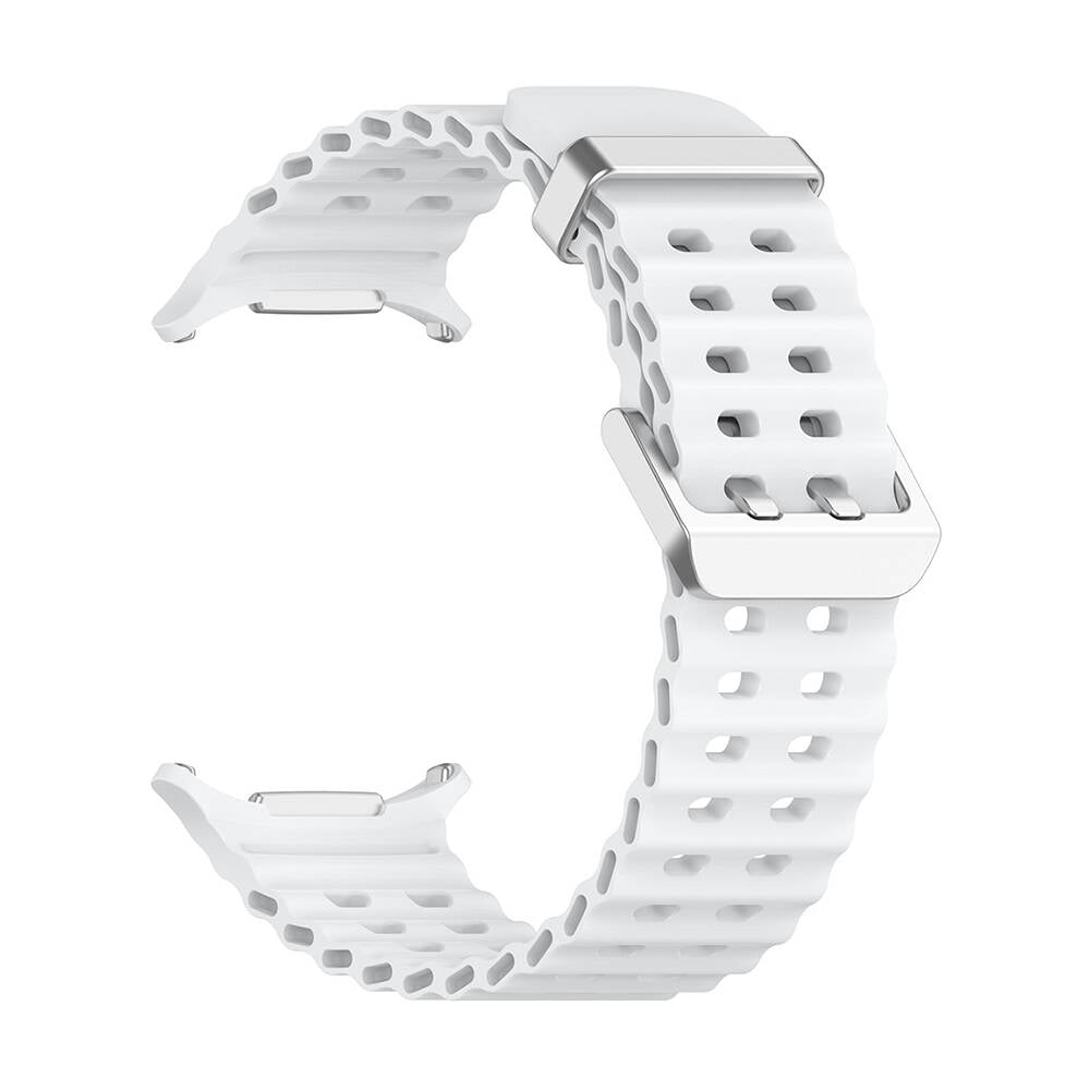 Galaxy Watch Ultra 47mm Zore KRD-118 Serrated Design Silicone Band Black 