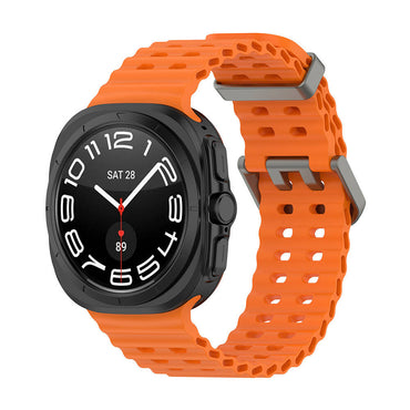 Galaxy Watch Ultra 47mm Zore KRD-118 Serrated Design Silicone Strap Blue 