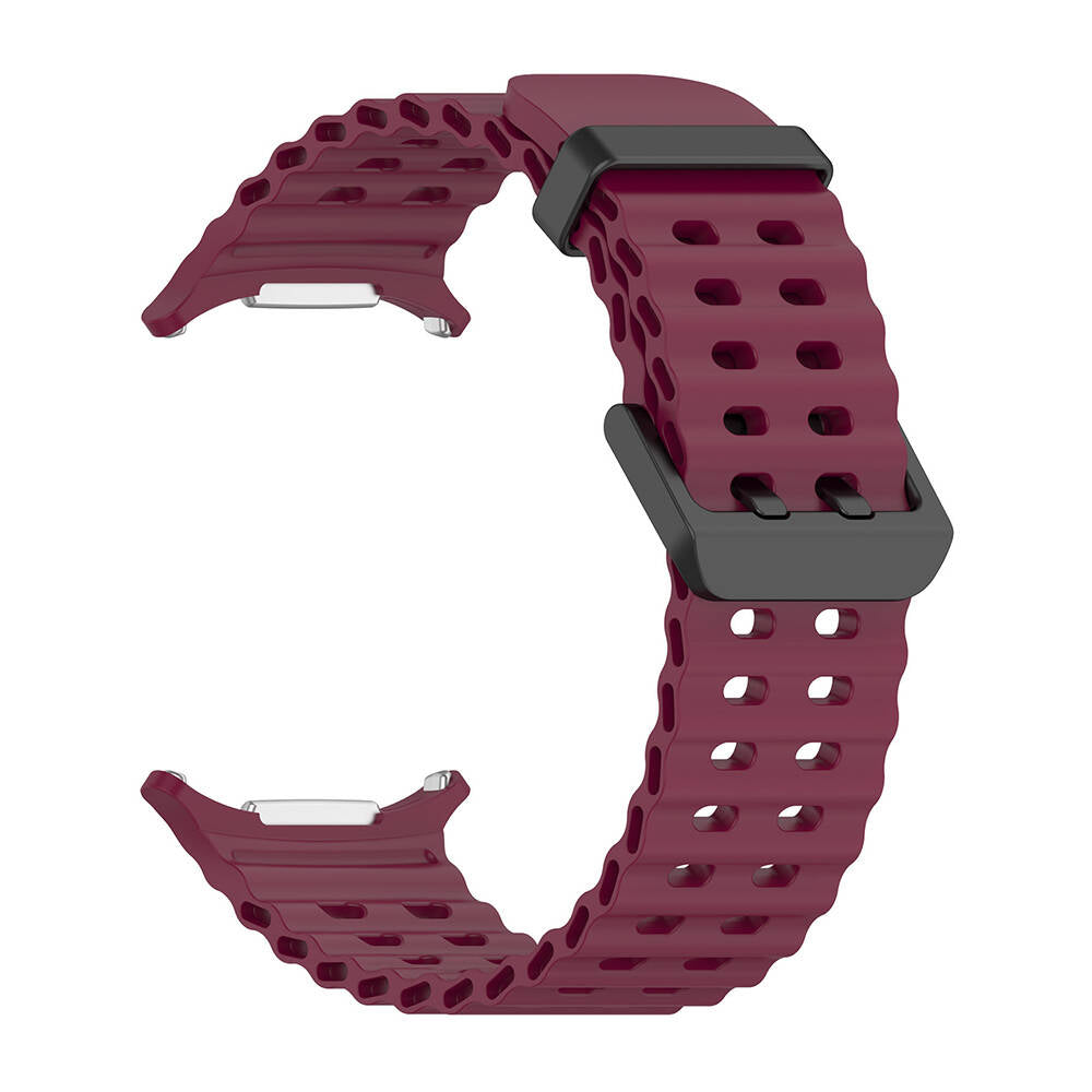 Galaxy Watch Ultra 47mm Zore KRD-118 Serrated Design Silicone Band Orange 