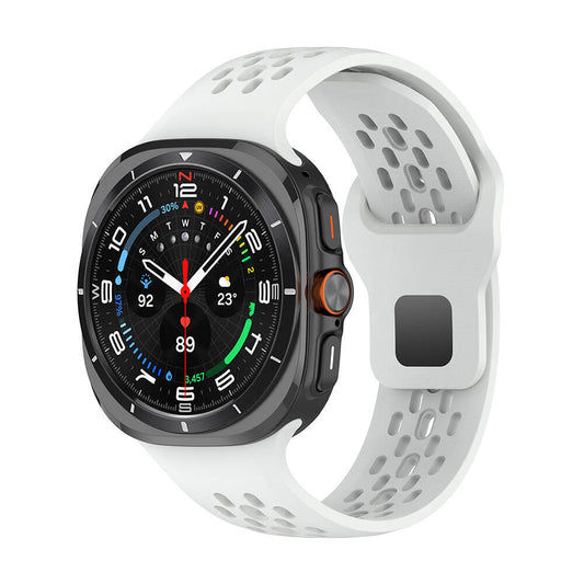 Galaxy Watch Ultra 47mm Zore KRD-119 Perforated Design Silicone Strap White 