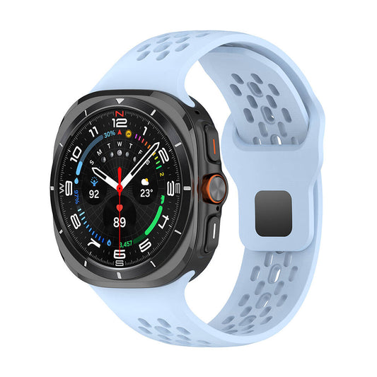 Galaxy Watch Ultra 47mm Zore KRD-119 Perforated Design Silicone Strap Blue Light 
