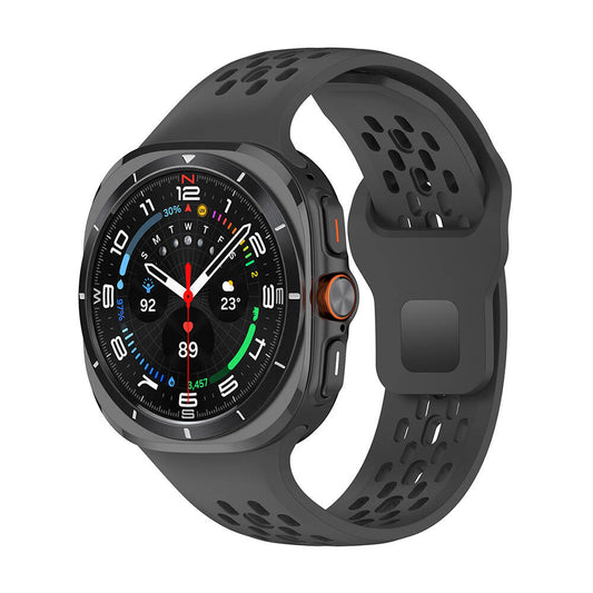 Galaxy Watch Ultra 47mm Zore KRD-119 Perforated Design Silicone Strap Black 