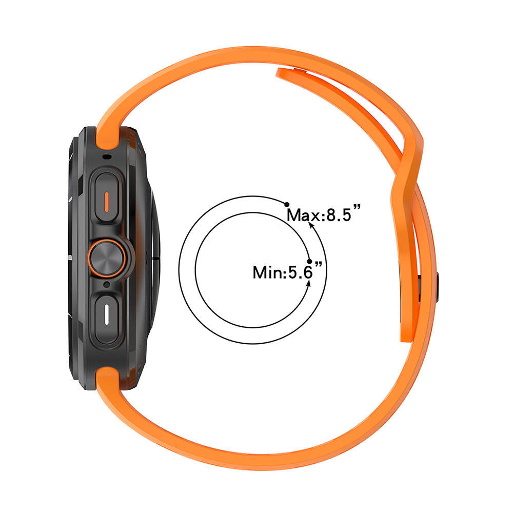Galaxy Watch Ultra 47mm Zore KRD-119 Perforated Design Silicone Band Orange 