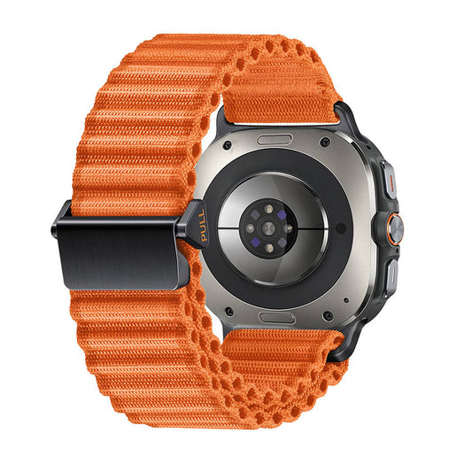 Galaxy Watch Ultra 47mm Zore KRD-120 Nylon Fabric Braided Strap Orange 