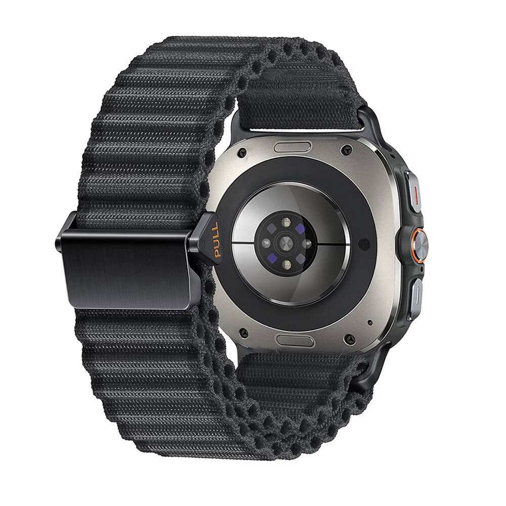 Galaxy Watch Ultra 47mm Zore KRD-120 Nylon Fabric Braided Strap Black 