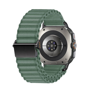 Galaxy Watch Ultra 47mm Zore KRD-120 Nylon Fabric Braided Strap Green