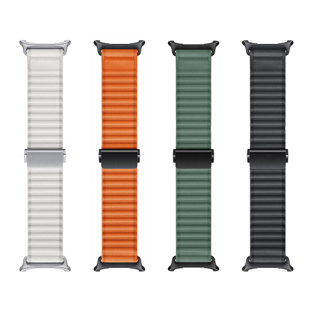 Galaxy Watch Ultra 47mm Zore KRD-120 Nylon Fabric Braided Strap White 