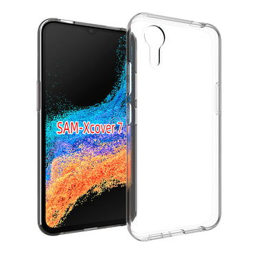 Galaxy XCover7 Case Zore Super Silicone Cover Transparent