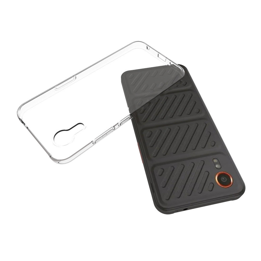 Galaxy XCover7 Case Zore Super Silicone Cover Transparent