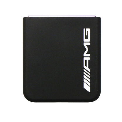 Galaxy Z Flip 5 Kılıf AMG M-safe Şarj Özellikli Büyük Logo Dizayn Orjinal Lisanslı Kapak Siyah
