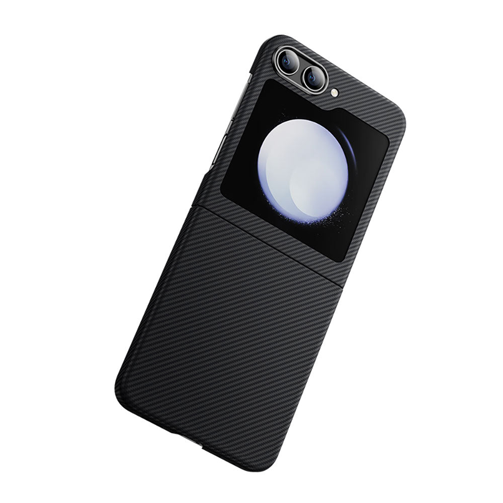 Galaxy Z Flip 5 Carbon Fiber Case Benks Essential ArmorAir 600D Kevlar Cover Black 