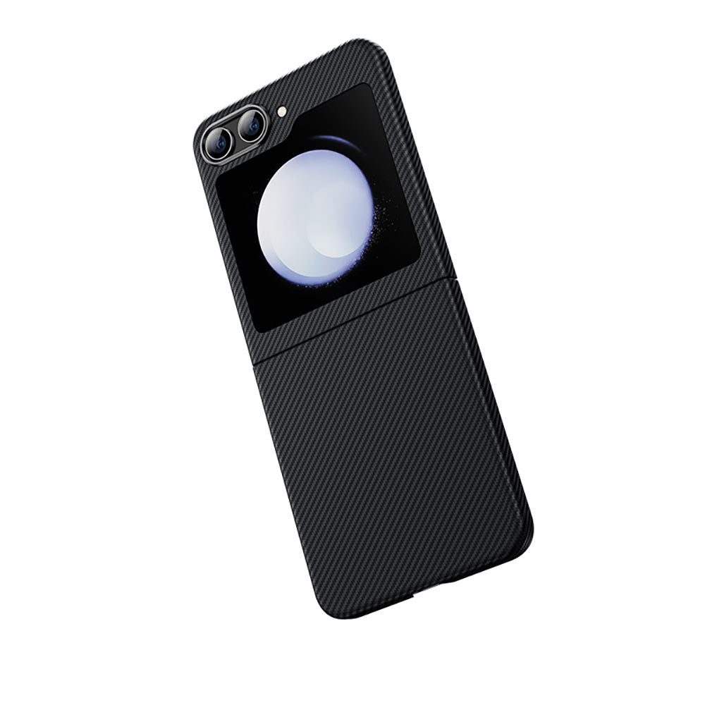 Galaxy Z Flip 5 Carbon Fiber Case Benks Essential ArmorAir 600D Kevlar Cover Black 