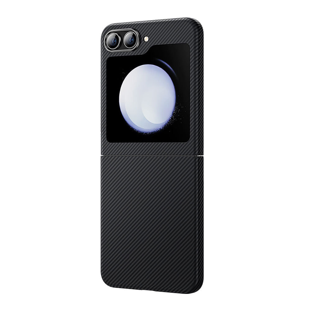 Galaxy Z Flip 5 Carbon Fiber Case Benks Essential ArmorAir 600D Kevlar Cover Black 