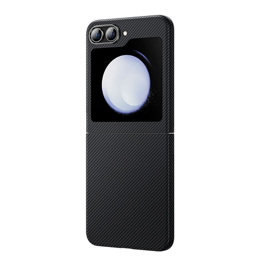Galaxy Z Flip 5 Carbon Fiber Case Benks Essential ArmorAir 600D Kevlar Cover Black 