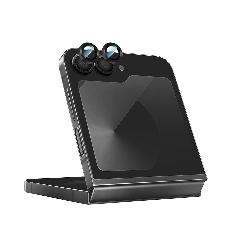 Galaxy Z Flip 6 CaseWorld Alloy Serisi Oleofobik Anti Reflective Kamera Lens Koruyucu Siyah