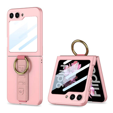 Galaxy Z Flip 6 Case Camera Protection Ring Zore Flip Ring Case Purple 
