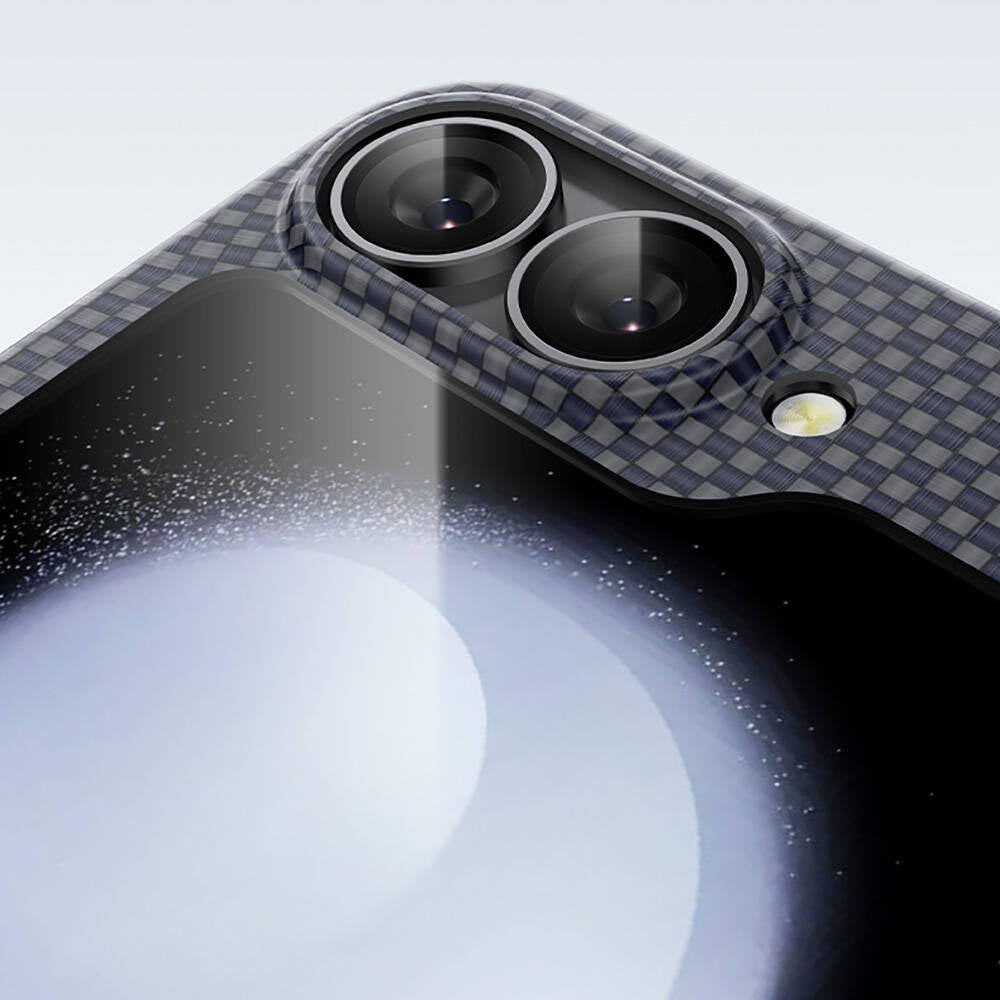 Galaxy Z Flip 6 Case Carbon Fiber Design Benks Aurora ArmorAir Kevlar Cover Black 