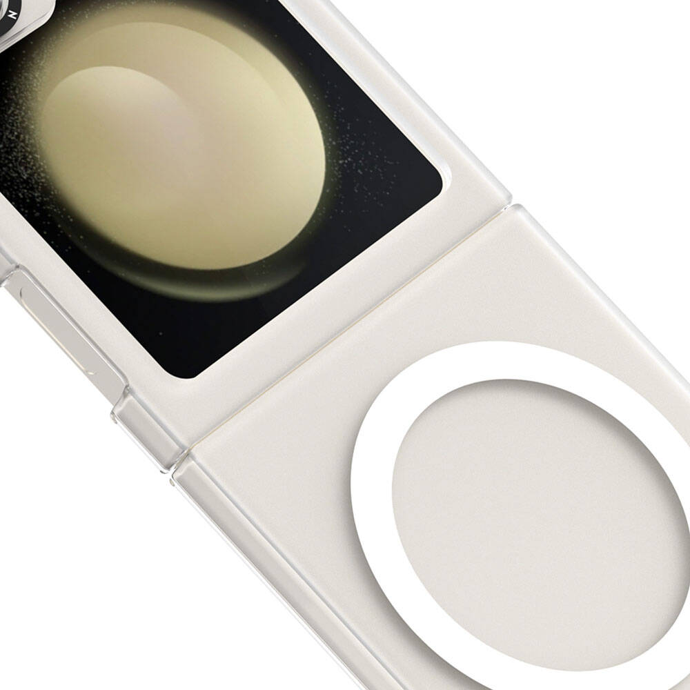Galaxy Z Flip 6 Case M-safe Charging Feature Youngkit Hidden Sand Series Cover White 